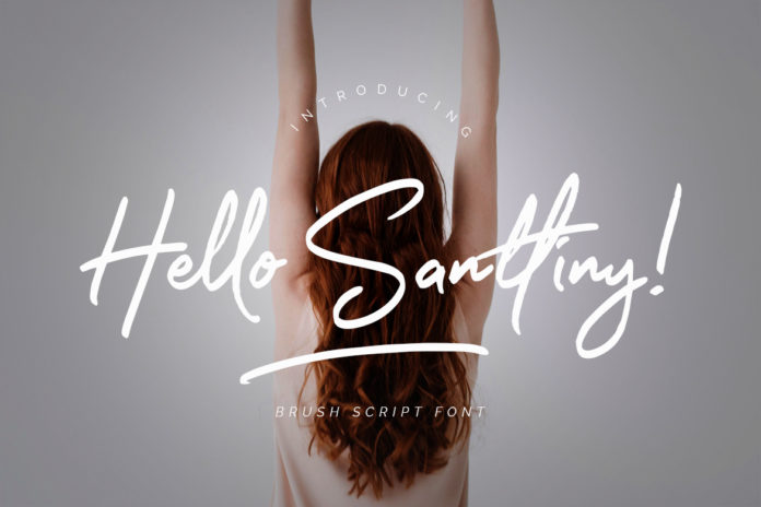 Hello Santtiny Free Brush Script Font